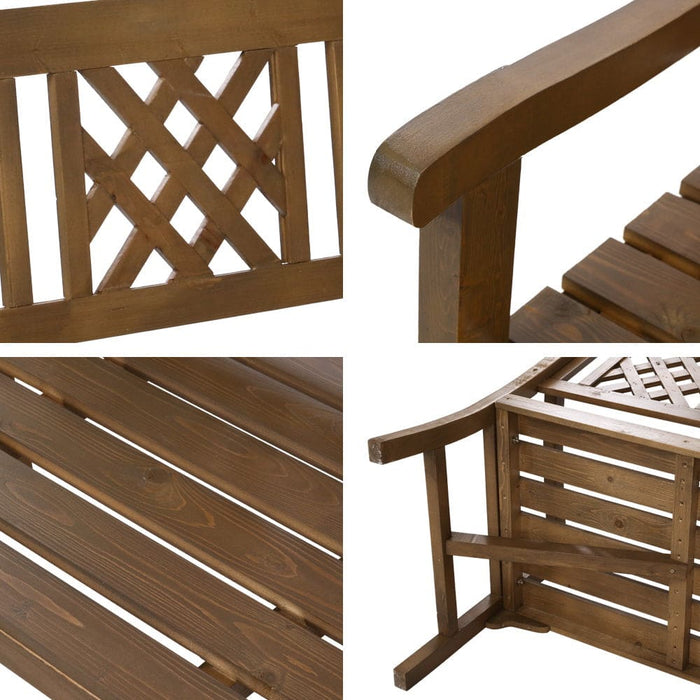 Gardeon Wooden Garden Bench 3 Seat Patio Furniture Timber