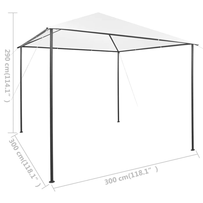 Gazebo 3x3x2.9 m White Toxxao