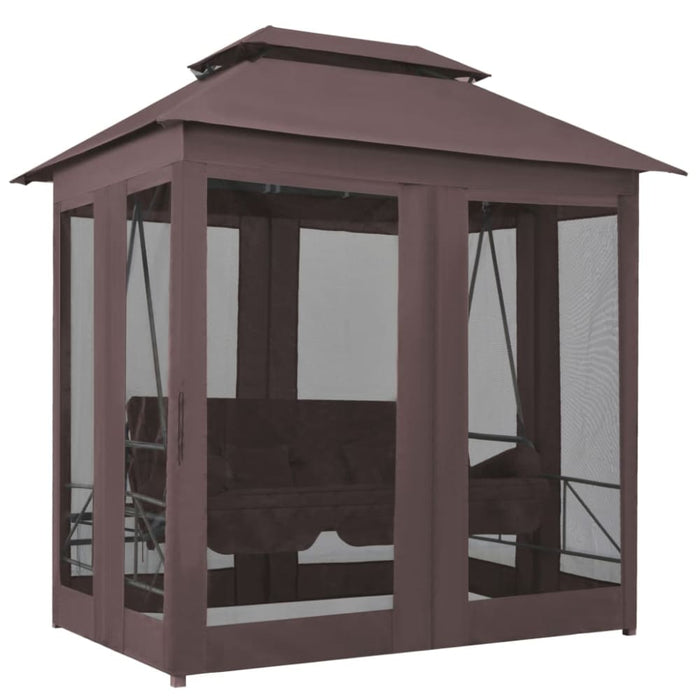 Gazebo Convertible Swing Bench Coffee Atxab