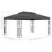 Gazebo With Double Roof 3x4m Anthracite Anbto
