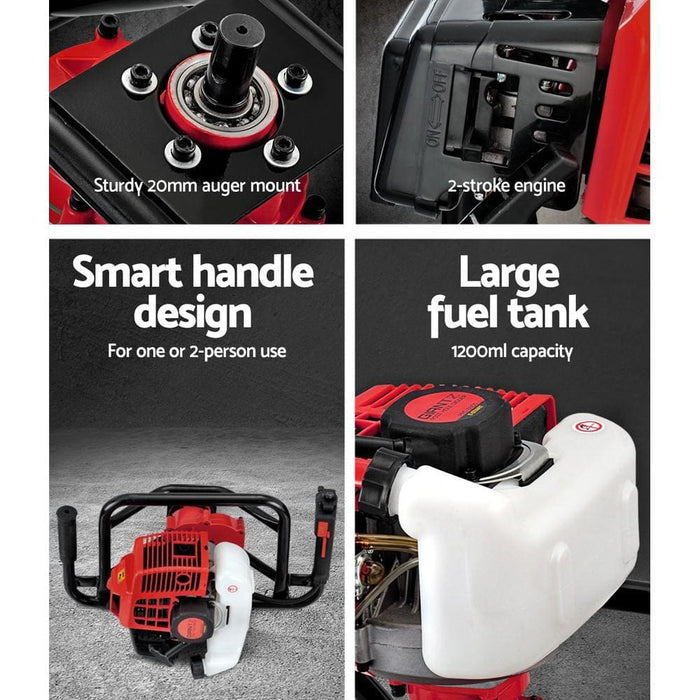 Giantz Post Hole Digger Petrol Diggers Only Motor Complete