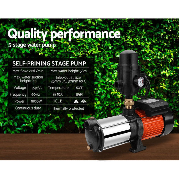 Goslash Picks Giantz Water Pump High Pressure Multi Stage