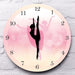 Girl Bedroom Decor Ballet Princess Pink Wall Clock Baby