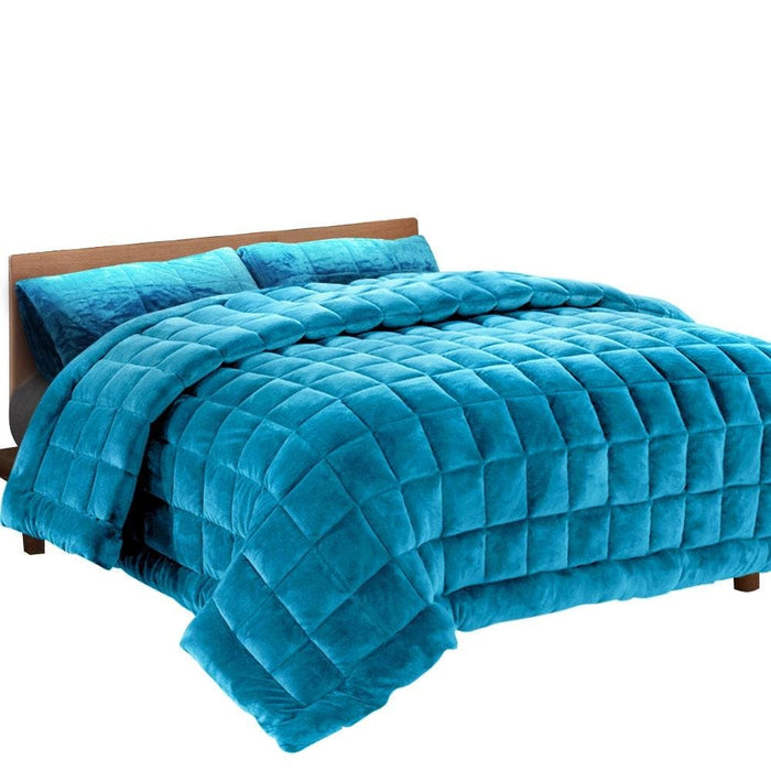 Giselle Bedding Faux Mink Quilt Comforter Duvet Doona