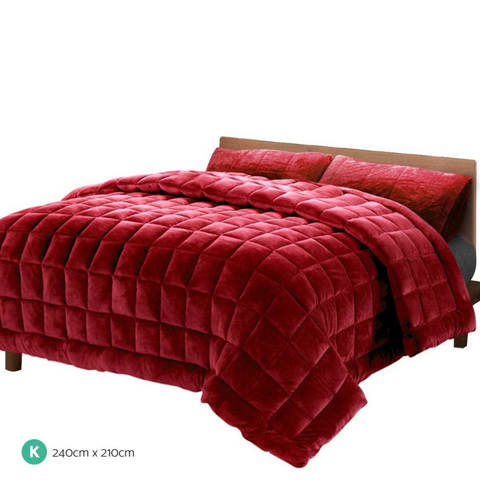 Giselle Bedding Faux Mink Quilt Comforter Winter Throw