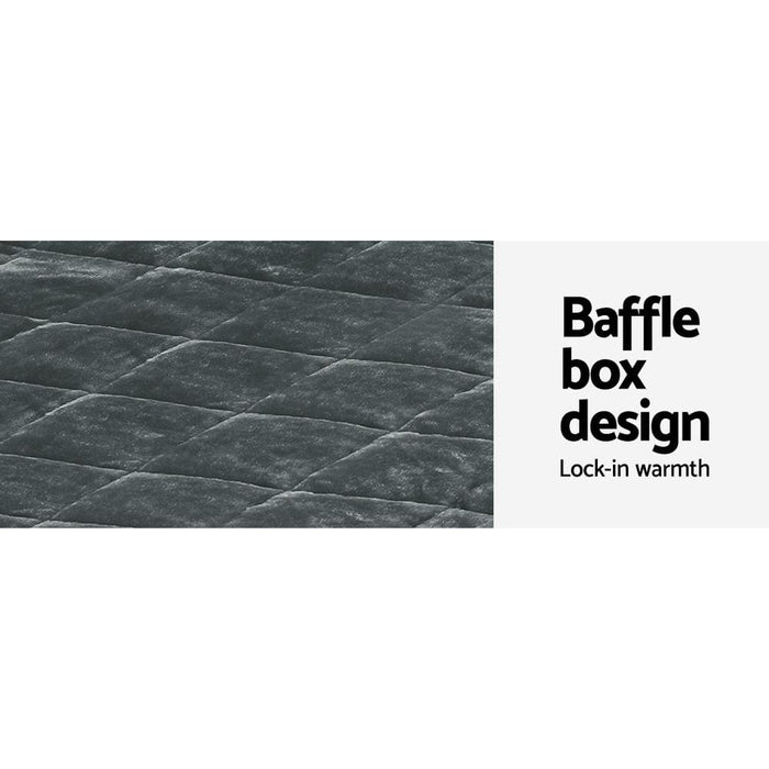 Giselle Bedding Faux Mink Quilt Fleece Throw Blanket