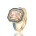 Gold Colour Rings With Zircon Stone Romantic Cyrstal 8 Style