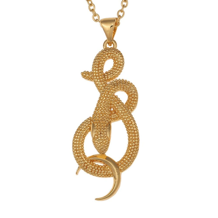 Gold Snake Copper Necklacezodiac Animal Pendant Neck Chain