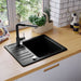 Granite Kitchen Sink Single Basin Black Oappxa