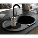 Granite Kitchen Sink Single Basin Oval Black Oappxn