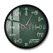 Green Chalkboard Math Formulas Wall Clock Hanging Watch