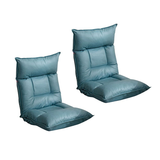2x Green Lounge Recliner Lazy Sofa Bed Tatami Cushion