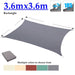 Grey Densified Polyester Pergola Rainproof Sunshade Sail