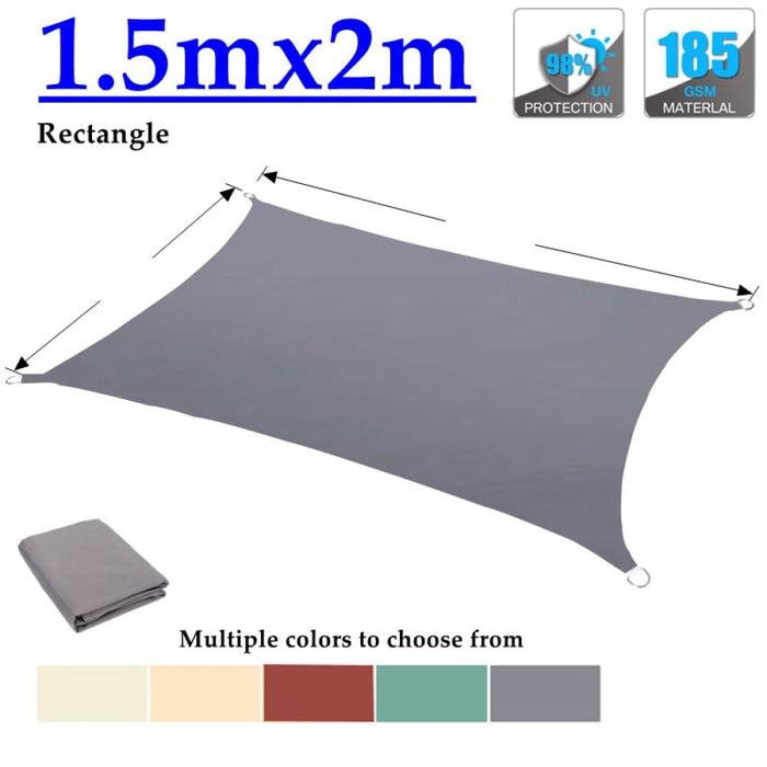 Grey Densified Polyester Pergola Rainproof Sunshade Sail