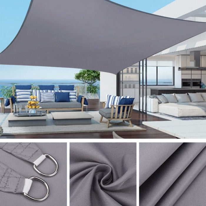 Grey Densified Polyester Pergola Rainproof Sunshade Sail