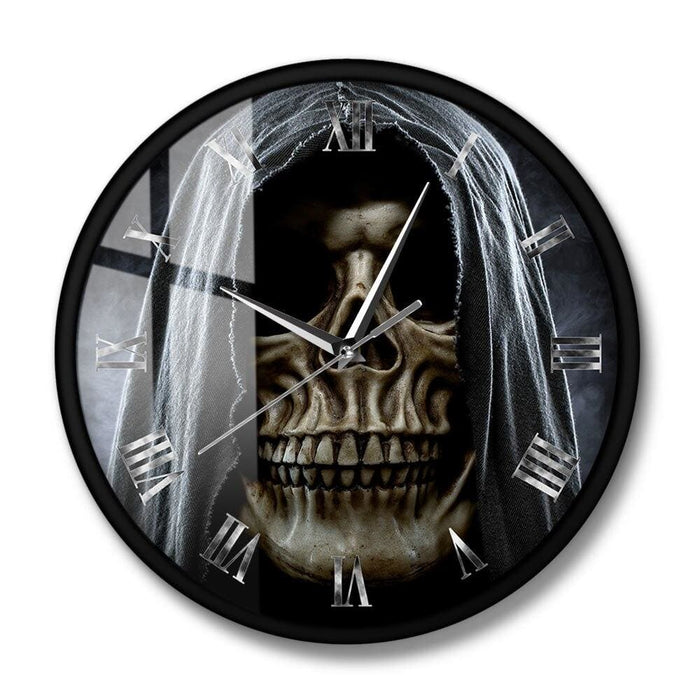 Grim Reaper Skull Skeleton Halloween Home Decor Wall Clock