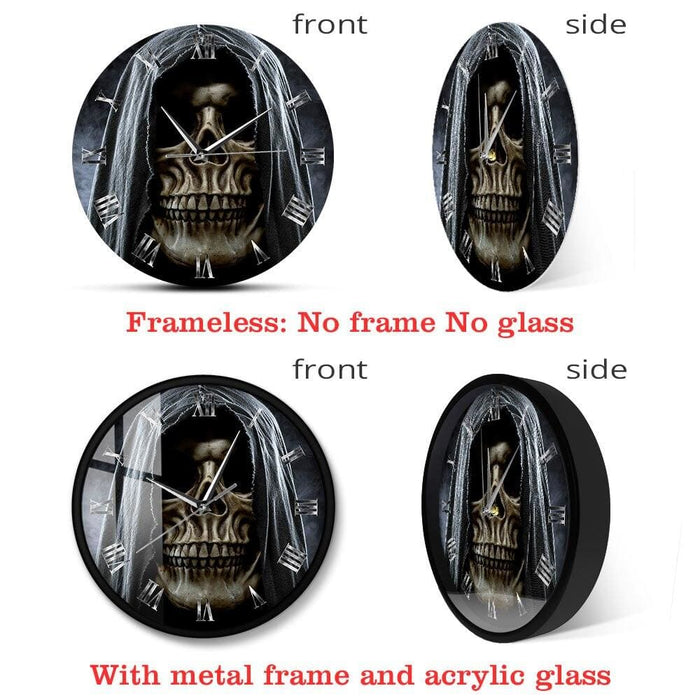 Grim Reaper Skull Skeleton Halloween Home Decor Wall Clock