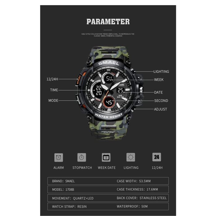 Hail Style Simple Dial Digital Sport Watch