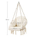 Hammock Hanging Chair With Cushion Cloud White