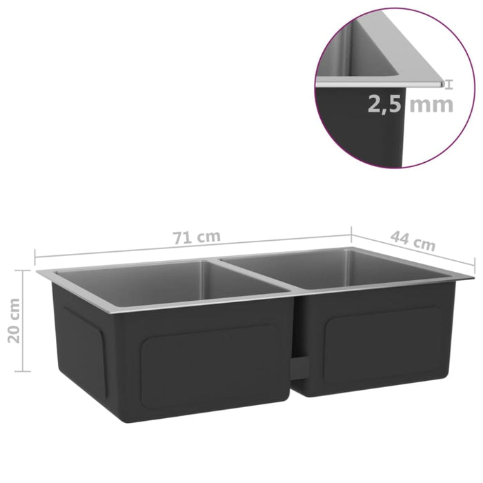 Handmade Kitchen Sink Stainless Steel Oaniln