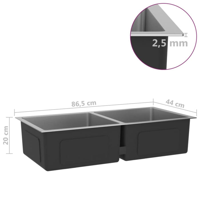 Handmade Kitchen Sink Stainless Steel Xat19