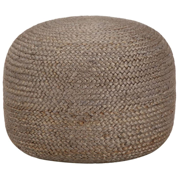 Handmade Pouffe Light Grey 45x30 Cm Jute Xanbno