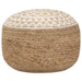 Handmade Pouffe White 45x30 Cm Jute Xanbnp