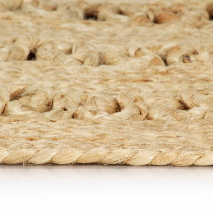 Handmade Rug Braided Jute 120 Cm