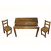 Hardwood Study Desk and 2 Standard Chairs
