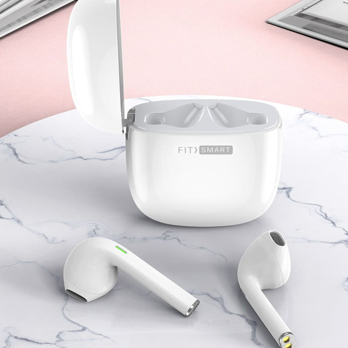 Headphones With Charging Case Wireless Portable White