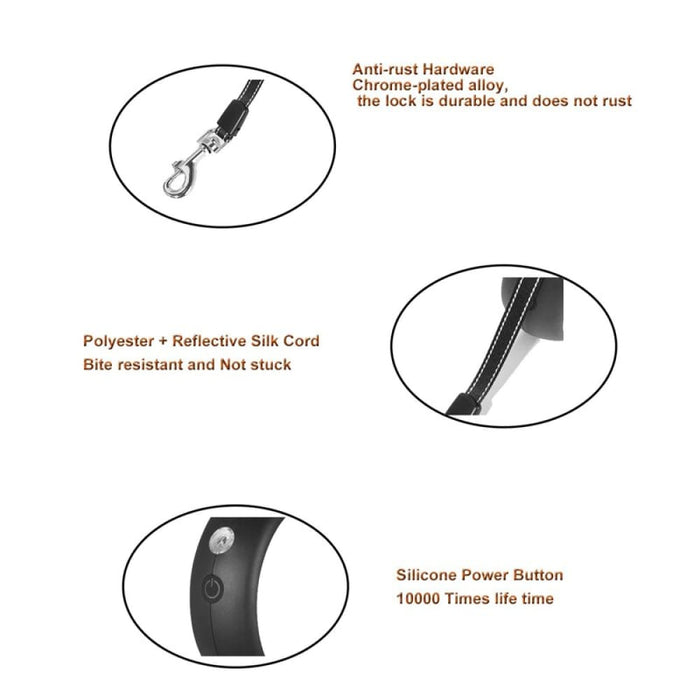 Heavy Duty Rechargeable Led Flashlight Retractable Pet