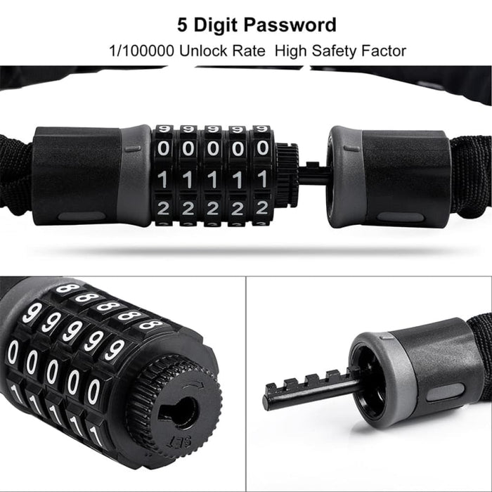 High Strength Anti - theft Chain Lock With Digital Password