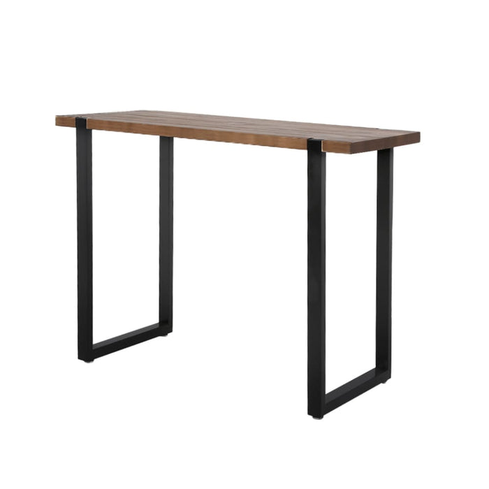 High Bar Table Industrial Pub Solid Wood Kitchen Cafe