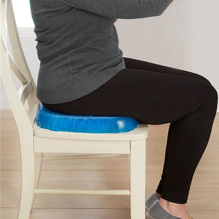 Gel Honeycomb Seat Cushion Flex Back Support Spine