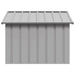 Dog House Grey 116.5x103x81.5 Cm Galvanised Steel Oiopax