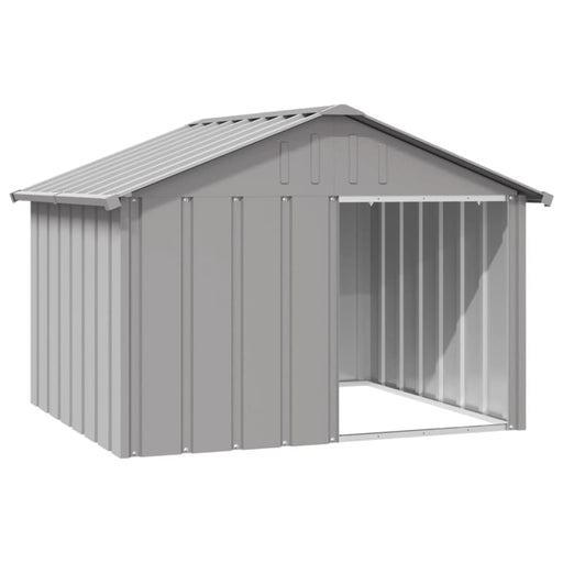Dog House Grey 116.5x103x81.5 Cm Galvanised Steel Oiopax