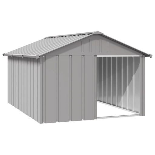 Dog House Grey 116.5x153x81.5 Cm Galvanised Steel Oiopat