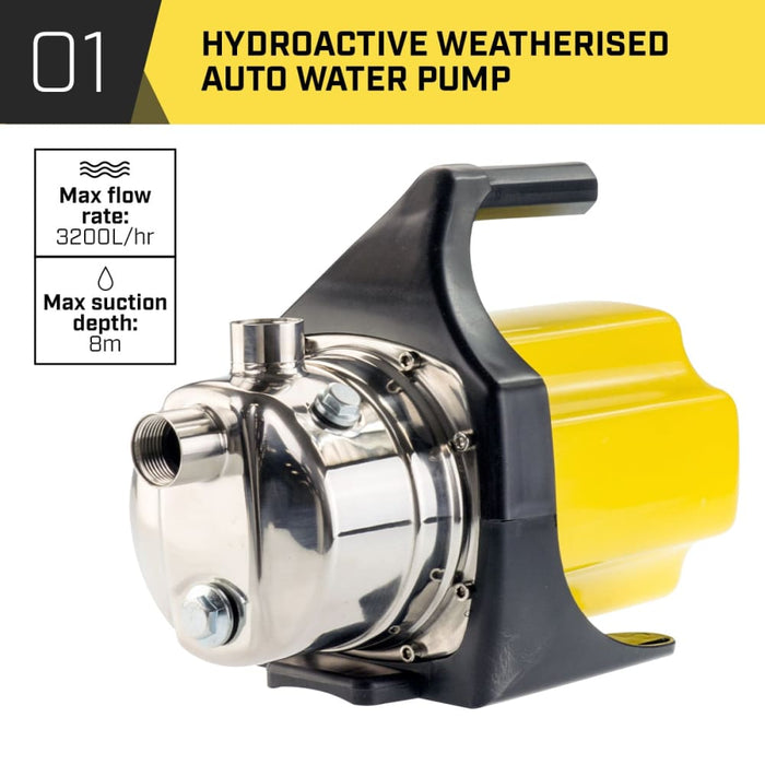 Hydro Active 800w Weatherised Water Pump Without Controller