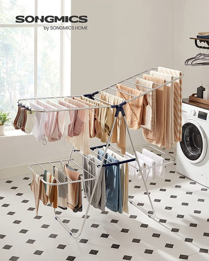 Songmics Foldable 2 Level Clothes Airer