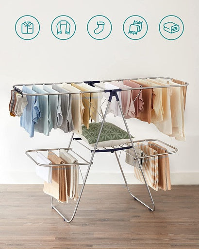 Songmics Foldable 2 Level Clothes Airer
