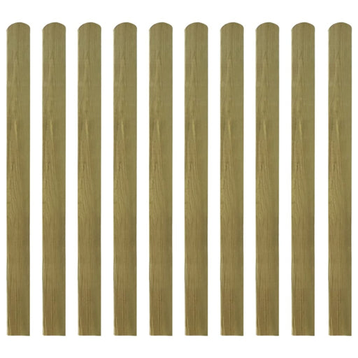 Impregnated Fence Slats 10 Pcs Wood 120 Cm Toxtka