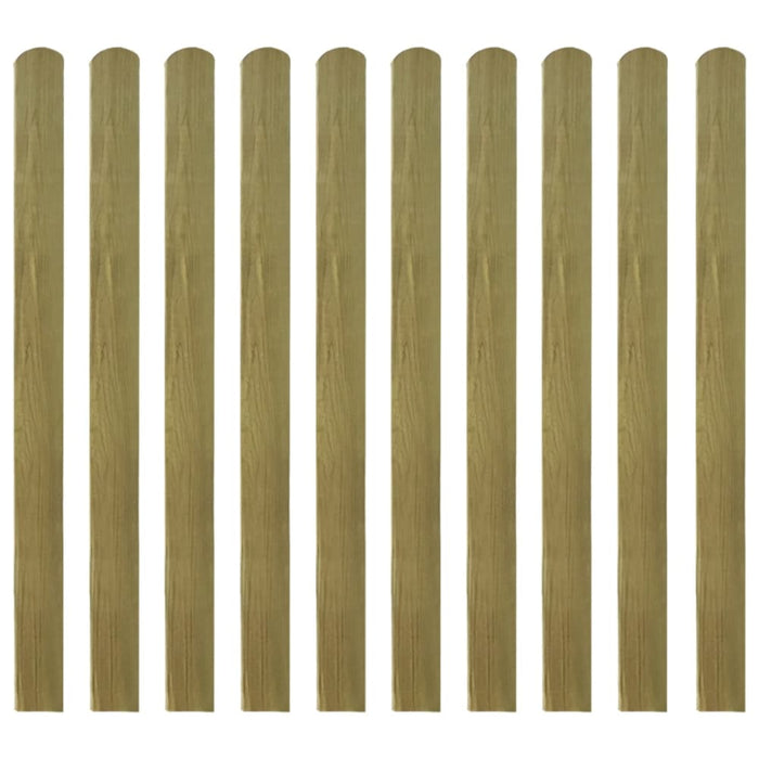 Impregnated Fence Slats 10 Pcs Wood 120 Cm Toxtka