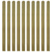 Impregnated Fence Slats 10 Pcs Wood 140 Cm Toxtkp