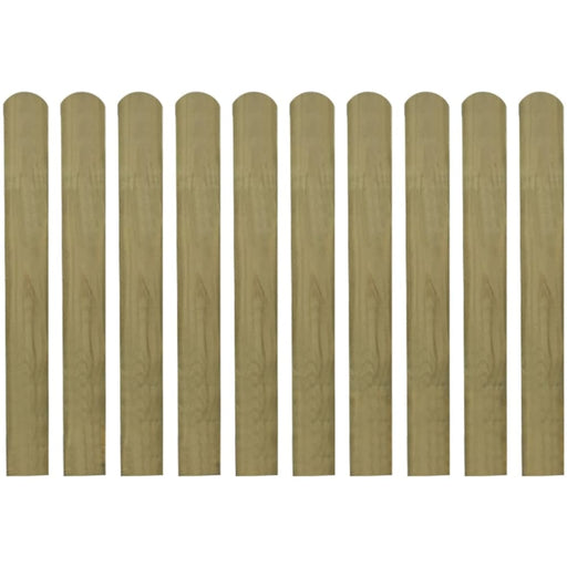 Impregnated Fence Slats 10 Pcs Wood 80 Cm Toxtkx