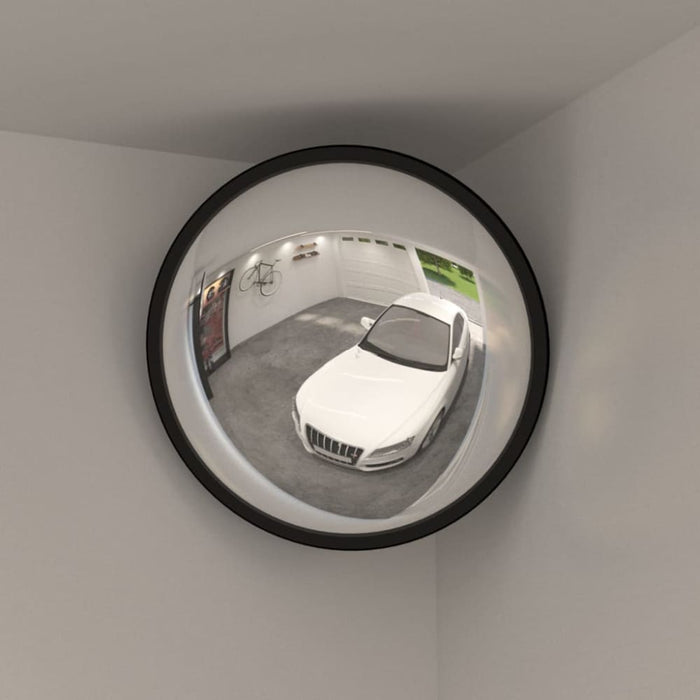 Indoor Convex Traffic Mirror Black ø40 Cm Acrylic Optbin