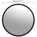 Indoor Convex Traffic Mirror Black ø40 Cm Acrylic Optbin