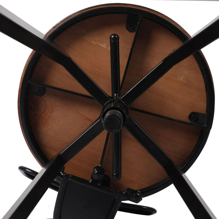 4x Industrial Bar Stools Chairs Kitchen Stool Wooden