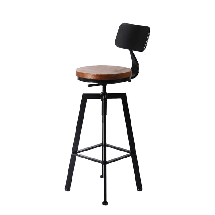 4x Industrial Bar Stools Chairs Kitchen Stool Wooden