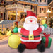 Inflatable Christmas Outdoor Decorations Santa Led Lights