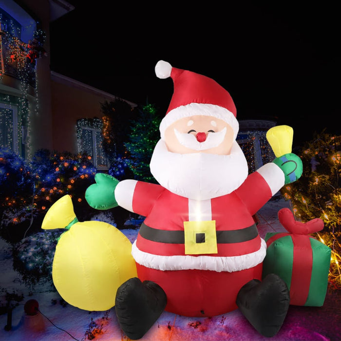 Inflatable Christmas Outdoor Decorations Santa Led Lights